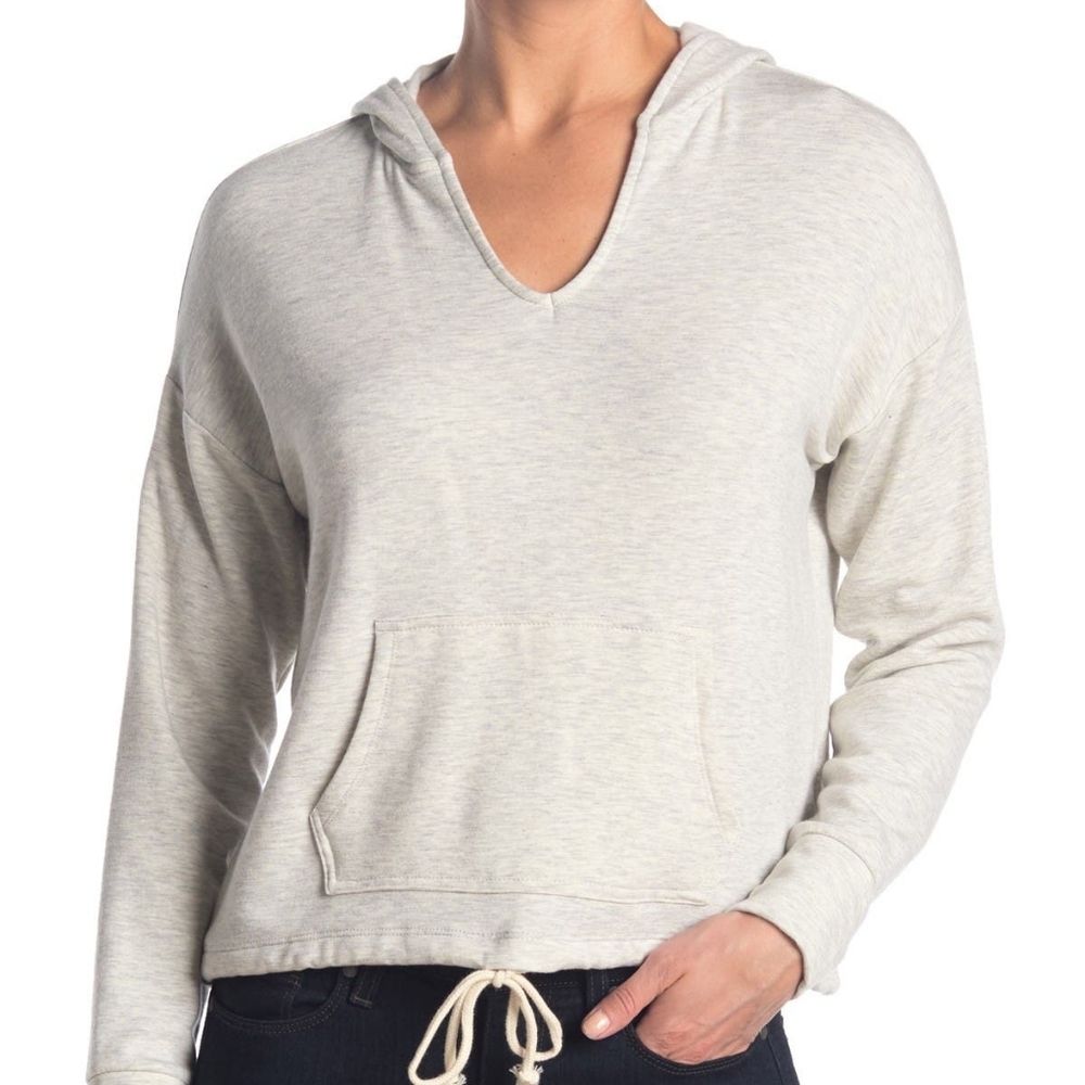 *NWT* Philosophy Gray French Terry Drawstring Hem Hoodie, M